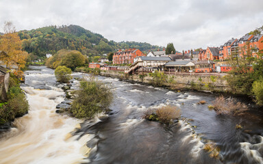Llangollen railway station by the River Dee