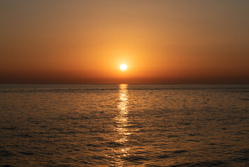 Beautiful sunset in Croatia. This photo is taken in July, 2023.	