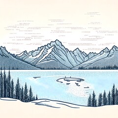 drawing  jenny lake