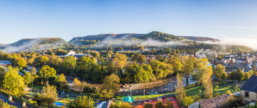 Mist surrounds Llangollen