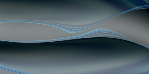 Blue flow on gradient dark green graphic illustration