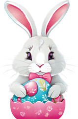 Fototapeta premium Easter Bunny With Egg Illustration Vector