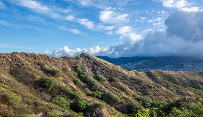 Naklejka premium scenes around diamondhead national park oahu hawaii on sunny day