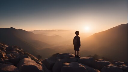 Silhouette of children in different activities