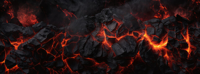 coal and fire background - obrazy, fototapety, plakaty