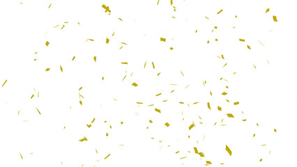 Golden confetti falling down, party popper PNG. Create birthday and party decoration concept.  Transparent background