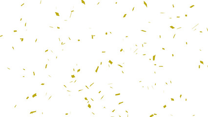 Golden confetti falling down, party popper PNG. Create birthday and party decoration concept.  Transparent background