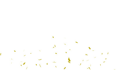 Golden confetti falling down, party popper PNG. Create birthday and party decoration concept.  Transparent background