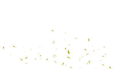Golden confetti falling down, party popper PNG. Create birthday and party decoration concept.  Transparent background