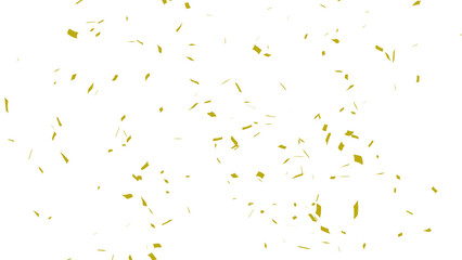 Golden confetti falling down, party popper PNG. Create birthday and party decoration concept.  Transparent background