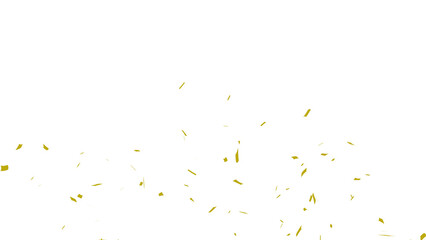 Golden confetti falling down, party popper PNG. Create birthday and party decoration concept.  Transparent background