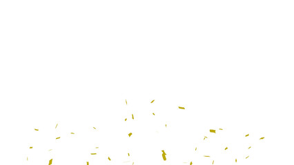 Golden confetti falling down, party popper PNG. Create birthday and party decoration concept.  Transparent background