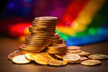 LGBTQ in the finance industry concept , rights embrace diversity