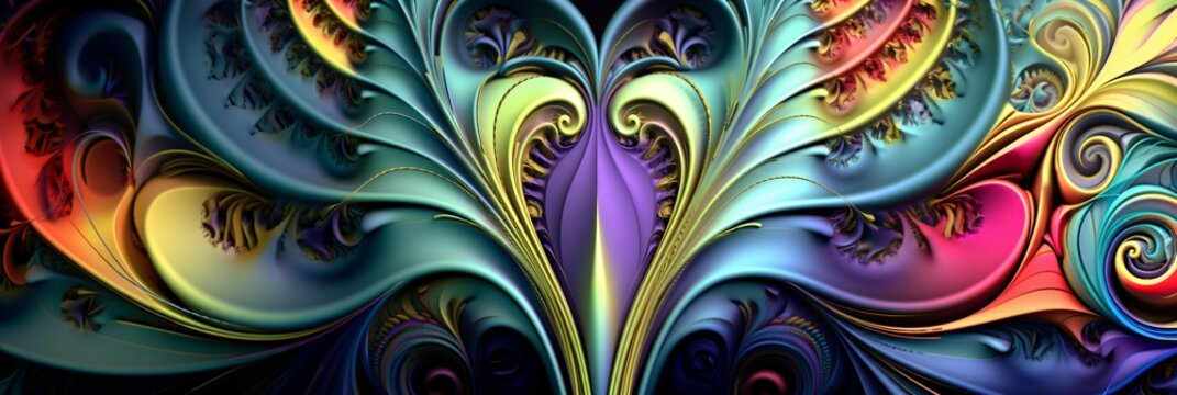 abstract fractal symmetry design background
