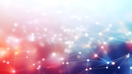 Obraz premium Connected Network with Lines and Dots. Digital Connection.
