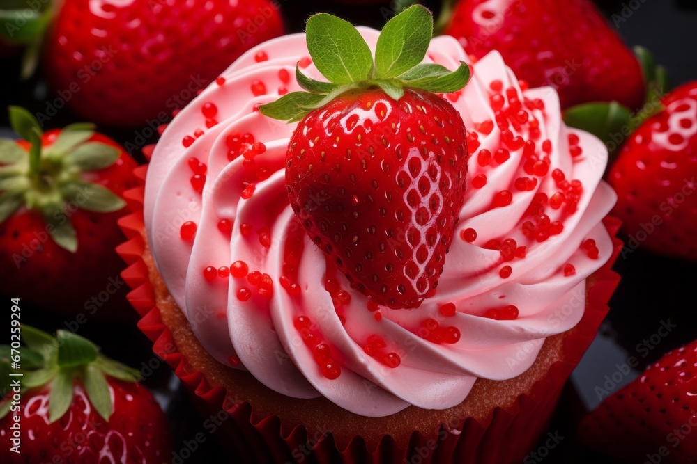 Poster appetizing cake. background with selective focus and copy space