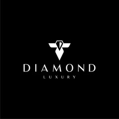 Luxury Letter T logo , Diamond T logo Element - obrazy, fototapety, plakaty