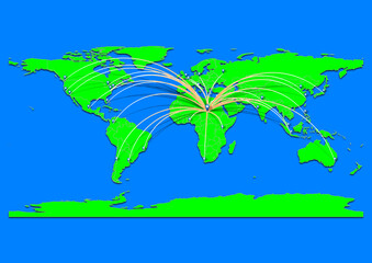 Fada, Chad map - Concept map for Fada, Chad on World map. Suitable for export concepts. File is suitable for digital editing and prints of all sizes.