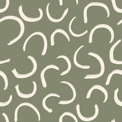 Abstract Organic Shapes Seamless Pattern. Pastel boho background in minimalist mid century style. Perfect seamless print for home decor.