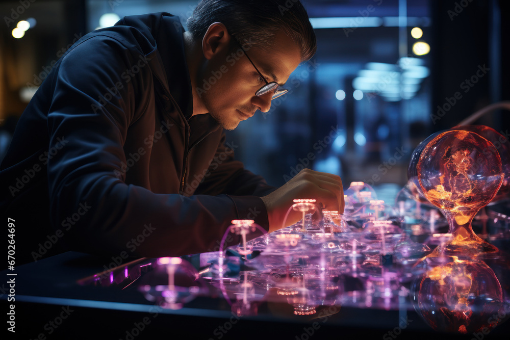 Poster researchers harnessing the power of synthetic biology to design organisms with unique functions. con