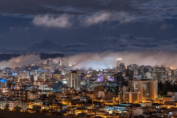 Night View Of Quito, Ecuador.