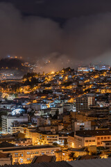 Fototapeta na wymiar Night View Of Quito, Ecuador.