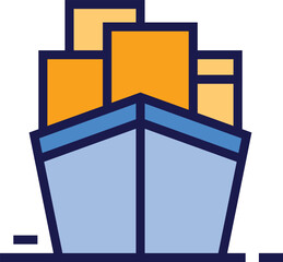 Boat Shipping Icon. Ship Icon