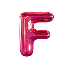 Inflatable symbol. letter f