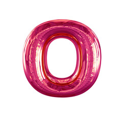 Inflatable symbol. letter o