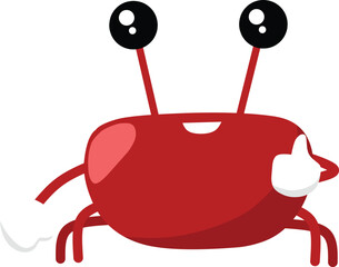 Crabs Mascot Character Cartoon Thumbs Up Like Pose Vector Illustration
