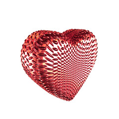 Ribbed red heart