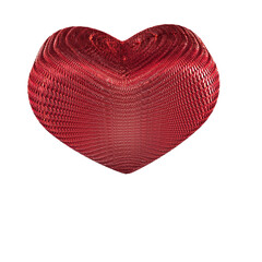 Ribbed red heart