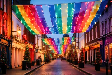 Foto op Plexiglas Support LGBTQ in Christmas street rights embrace diversity © VicenSanh