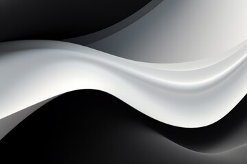 Layered Geometry: Realistic Light and Shadow in White and Black Abstract Background