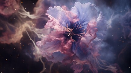 Nebula Nigella in all its glory, with radiant beams of light piercing through its immense clouds of...