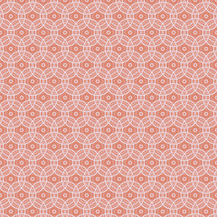 Abstract geometric seamless pattern. White outlines circles. Graphic design print. For fabric surface design wrapping paper Vector illustration