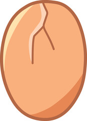 Cracked Egg Shell, Broken Egg Shell, Cracked Egg With Yolk Vector Illustration