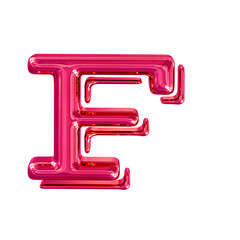 Pink symbol. letter f