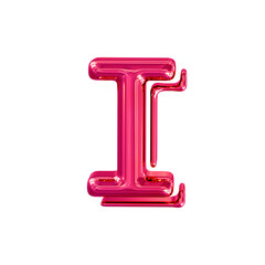 Pink symbol. letter i