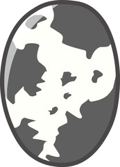 One Quail Egg, Single Quail Egg Vector Illustration