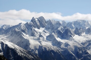 Fototapeta na wymiar PNG image of snow-capped mountain landscape. Generative AI