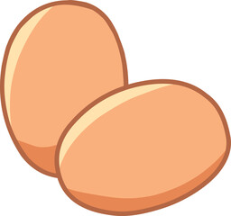 Two Eggs Vector Illustration, Pair of Egg, Couple of Egg