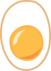 Perfect Boiled egg Vector Illustration