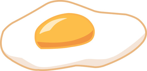 Sunny-Side-Up Breakfast Egg,
Delicious Runny-Yolk Fried Egg,
Perfectly Cooked Fried Egg Vector Illustration"