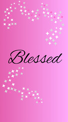 Pretty Pink Blessed Wall Art