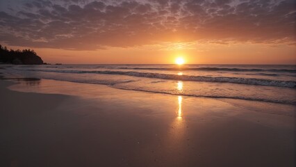 Fototapeta premium Sunset at a beach