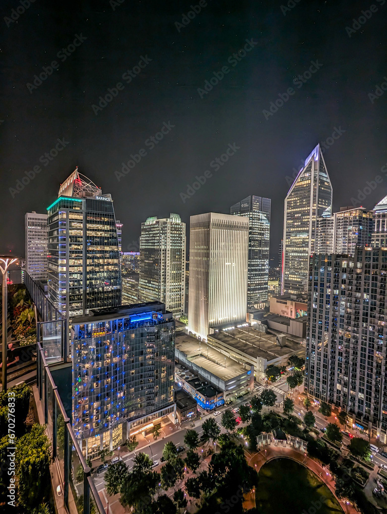 Canvas Prints charlotte north carolina uptown city skyline citiscape