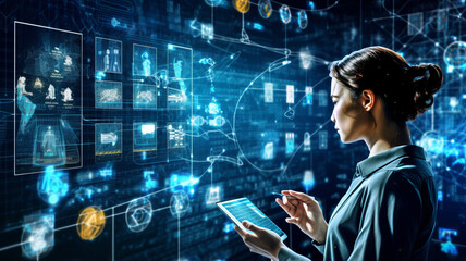 AI predicts future events across various business domains.