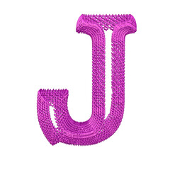 Symbol made of purple dollar signs. letter j