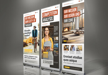 3 Roll-up Designs in Autumnal Colors size 33x80 